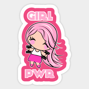 Girl Power, fitness girl, gym girl Sticker